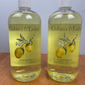 Crabtree & Evelyn Citron Honey & Coriander Bath & Shower Gel X 2